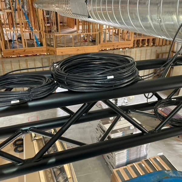 Cables and truss